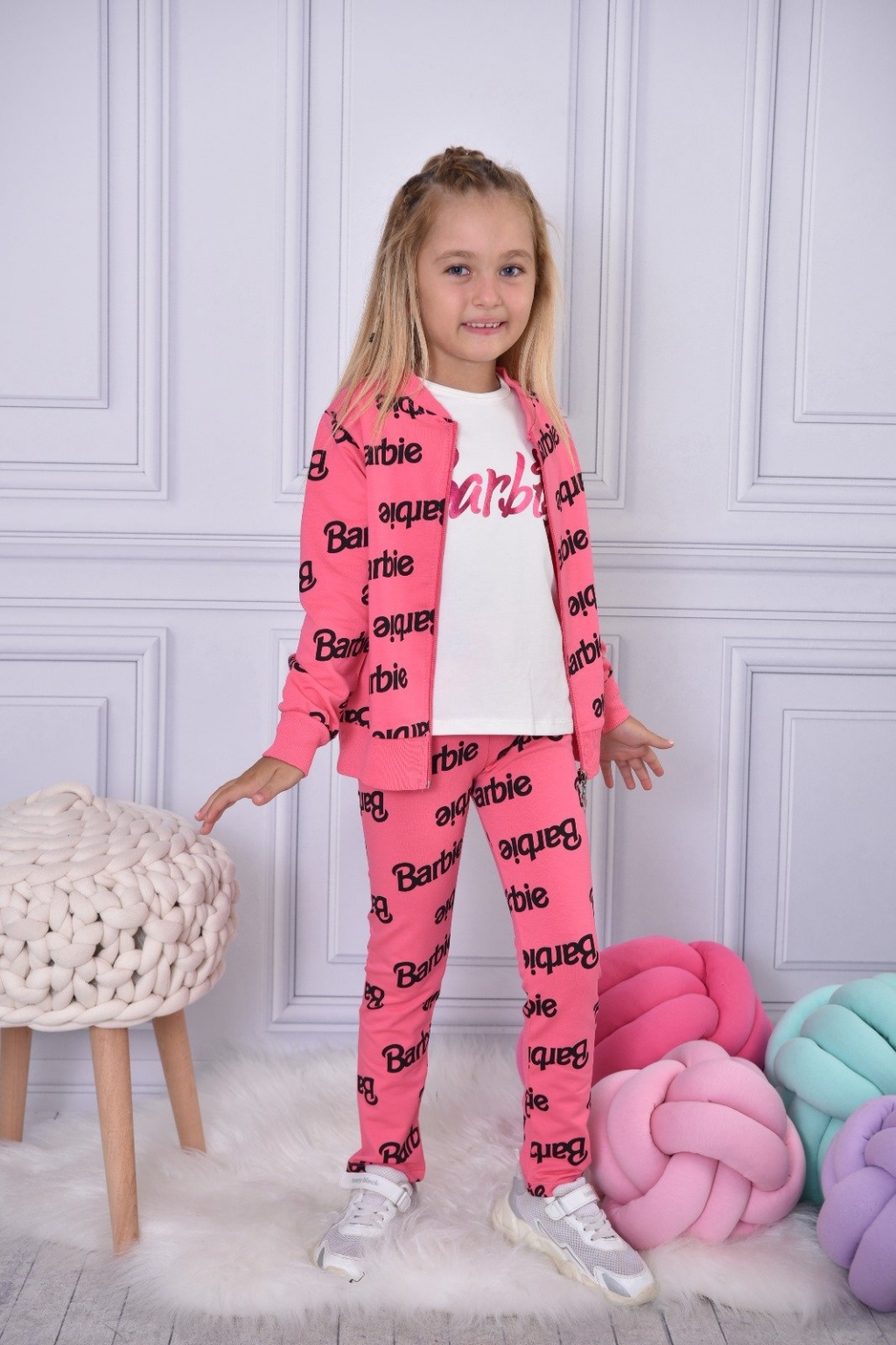 Girl long sleeve 3 piece barbie set