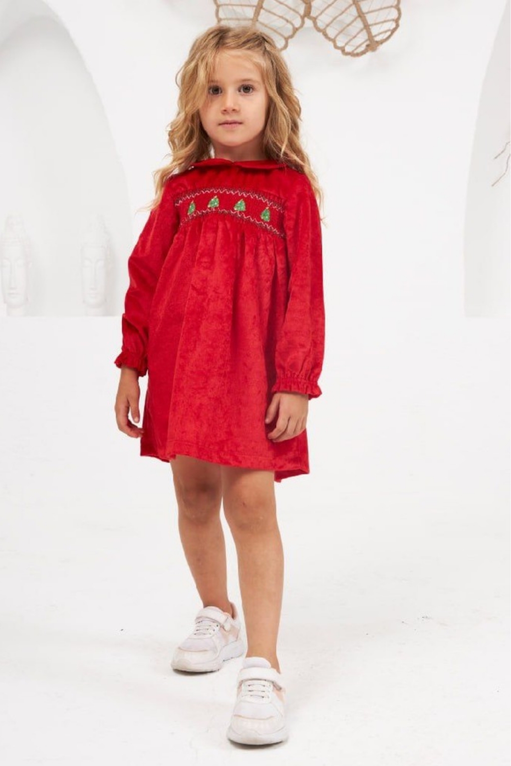Rochie de craciun cu maneca lunga
