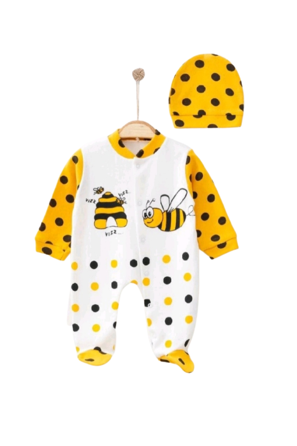 Long sleeve jumpsuit with hat