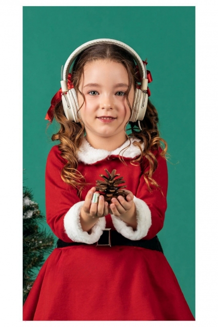 Long sleeve christmas dress with belt