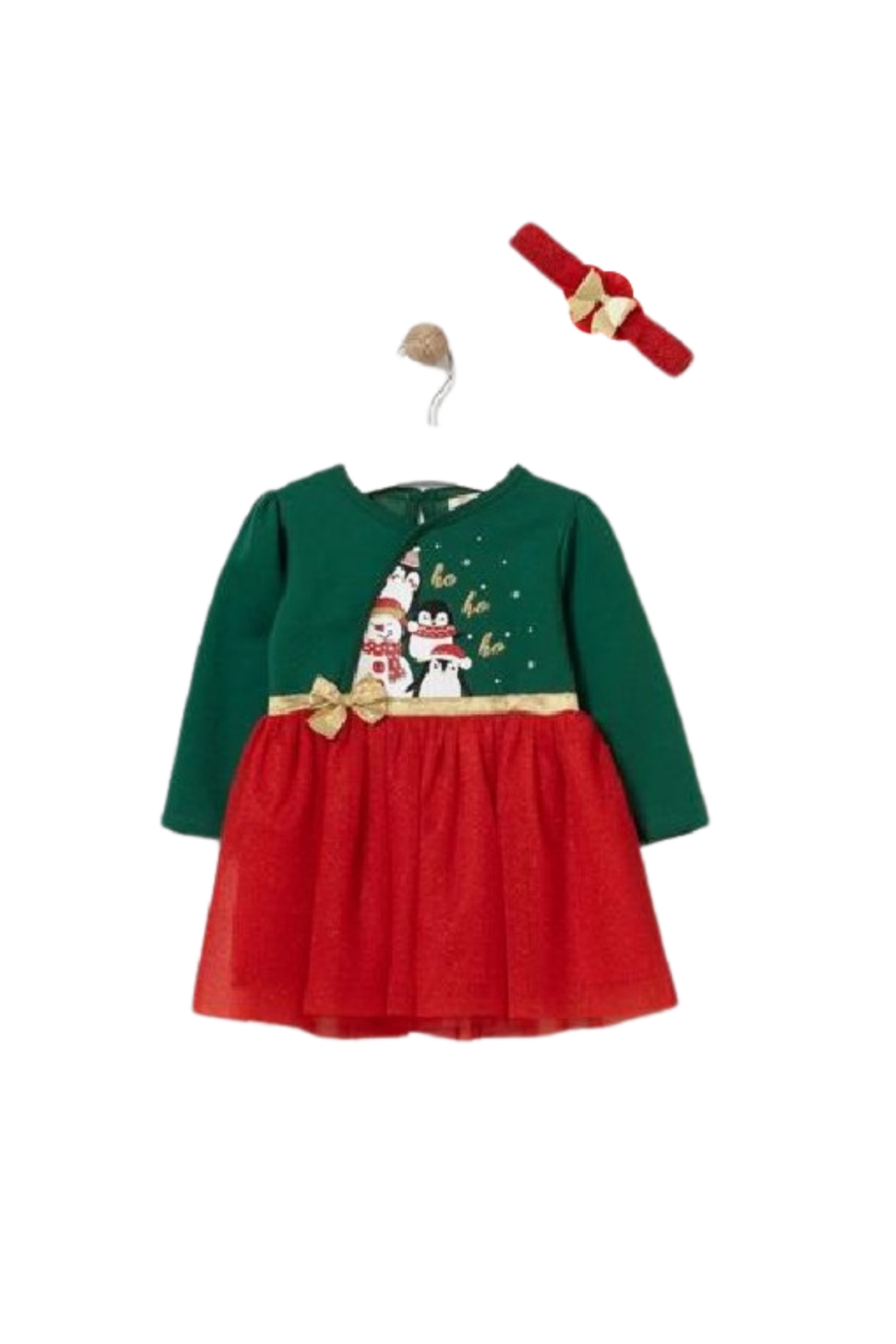 Long sleeve christmas ribbon dress