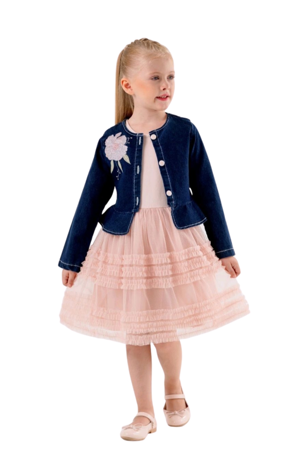 Short sleeve dress with jacket