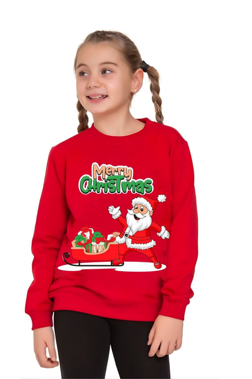 Blouse girl long sleeve christmas