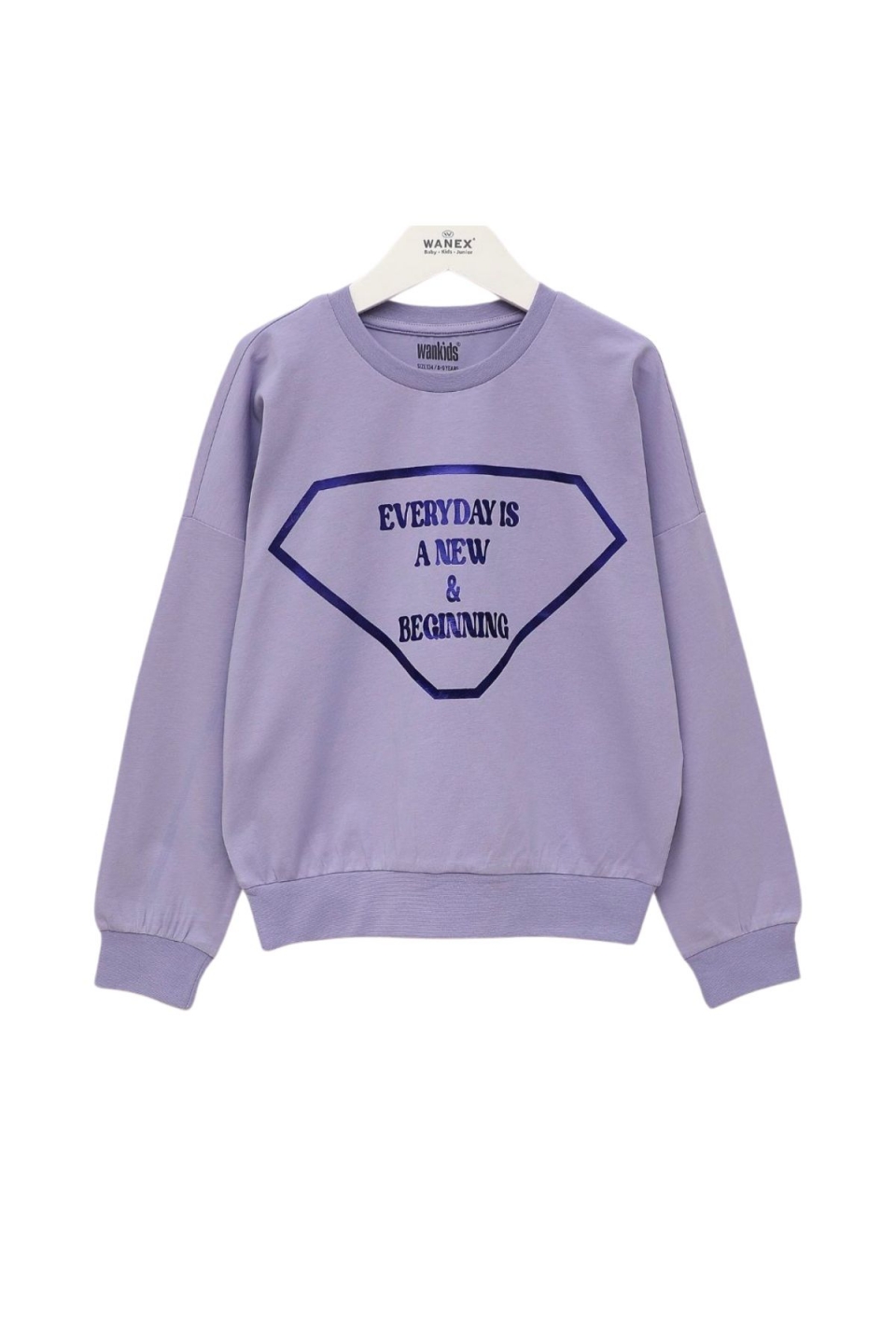 Blouse girl long sleeves cotton wool