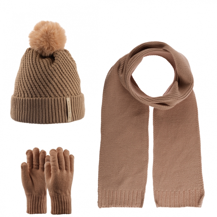 Set of hat, scarf and gloves