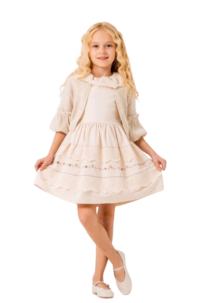Dress with cardigan