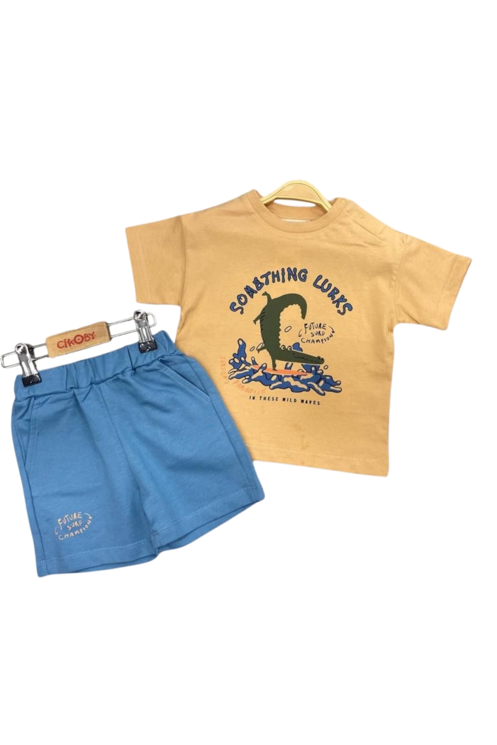 Children`s set boy short sleeve, in yellow