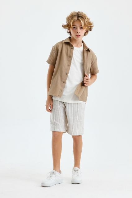 Baby short pants boy, in gray