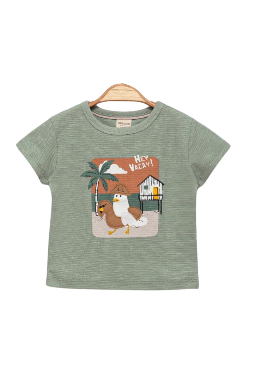 A baby t -shirt for a boy, green color