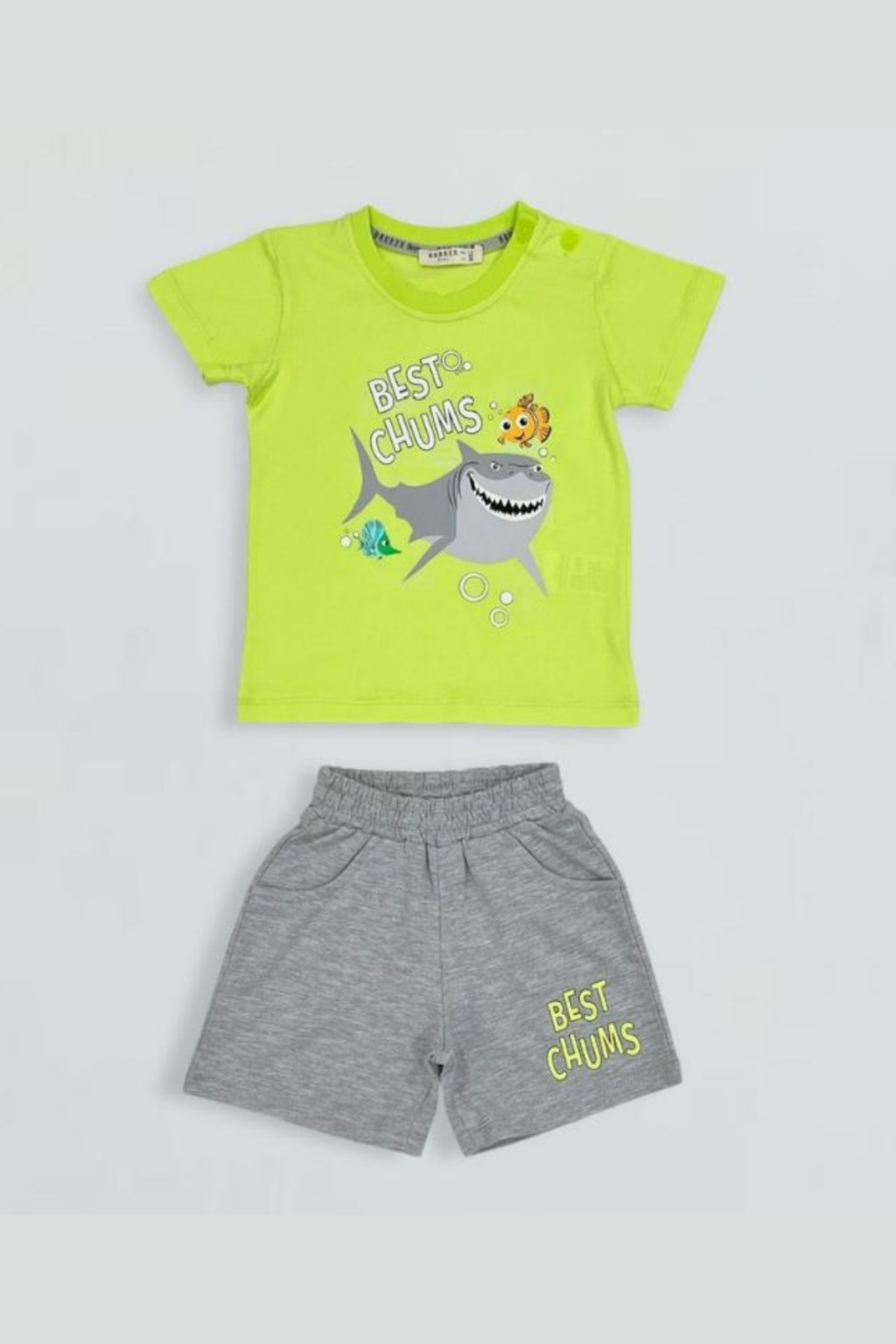 Children`s kit for a boy with short sleeve, green color