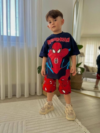 Spiderman boy kids kit, red color