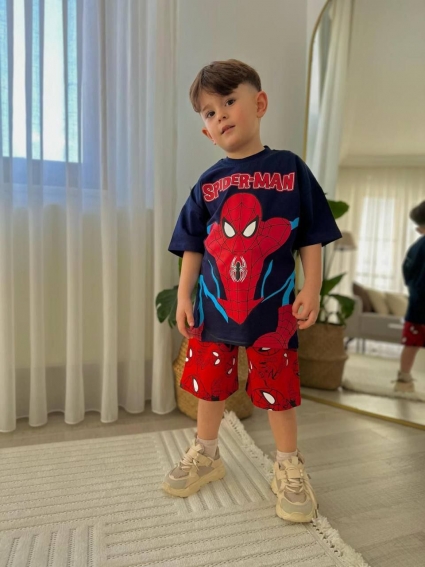 Spiderman boy kids kit, red color