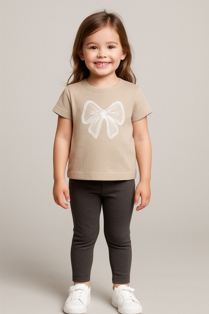 A baby t -shirt for a girl, beige