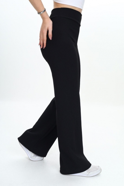 Pantaloni sport pentru copii pentru o fată, negru