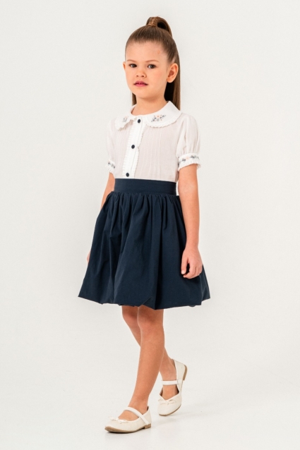 Children`s kit for a short sleeve girl, blue color