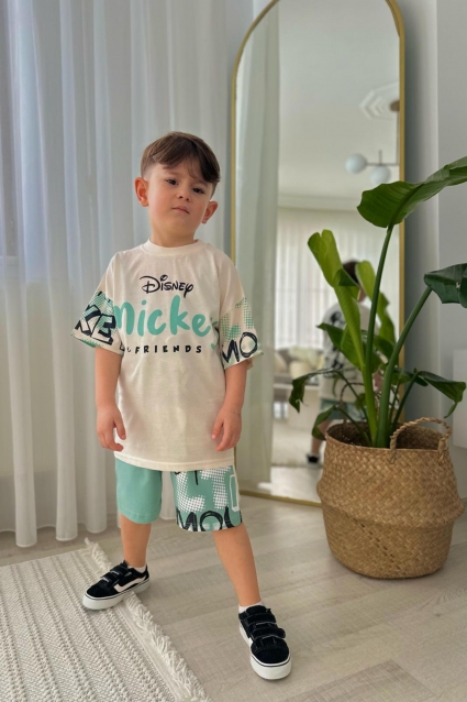 Children`s kit for a boy with short sleeve, cellus color
