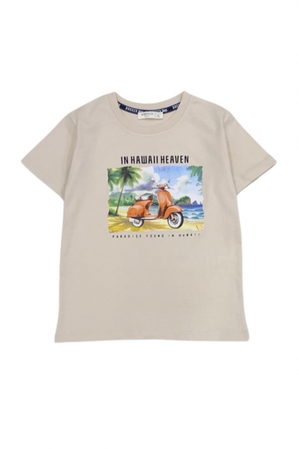 A baby t -shirt for a boy, beige