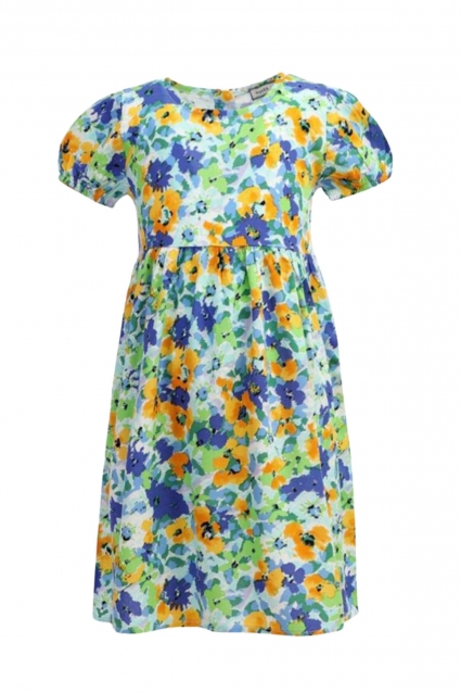 Short sleeve children`s dress, color color