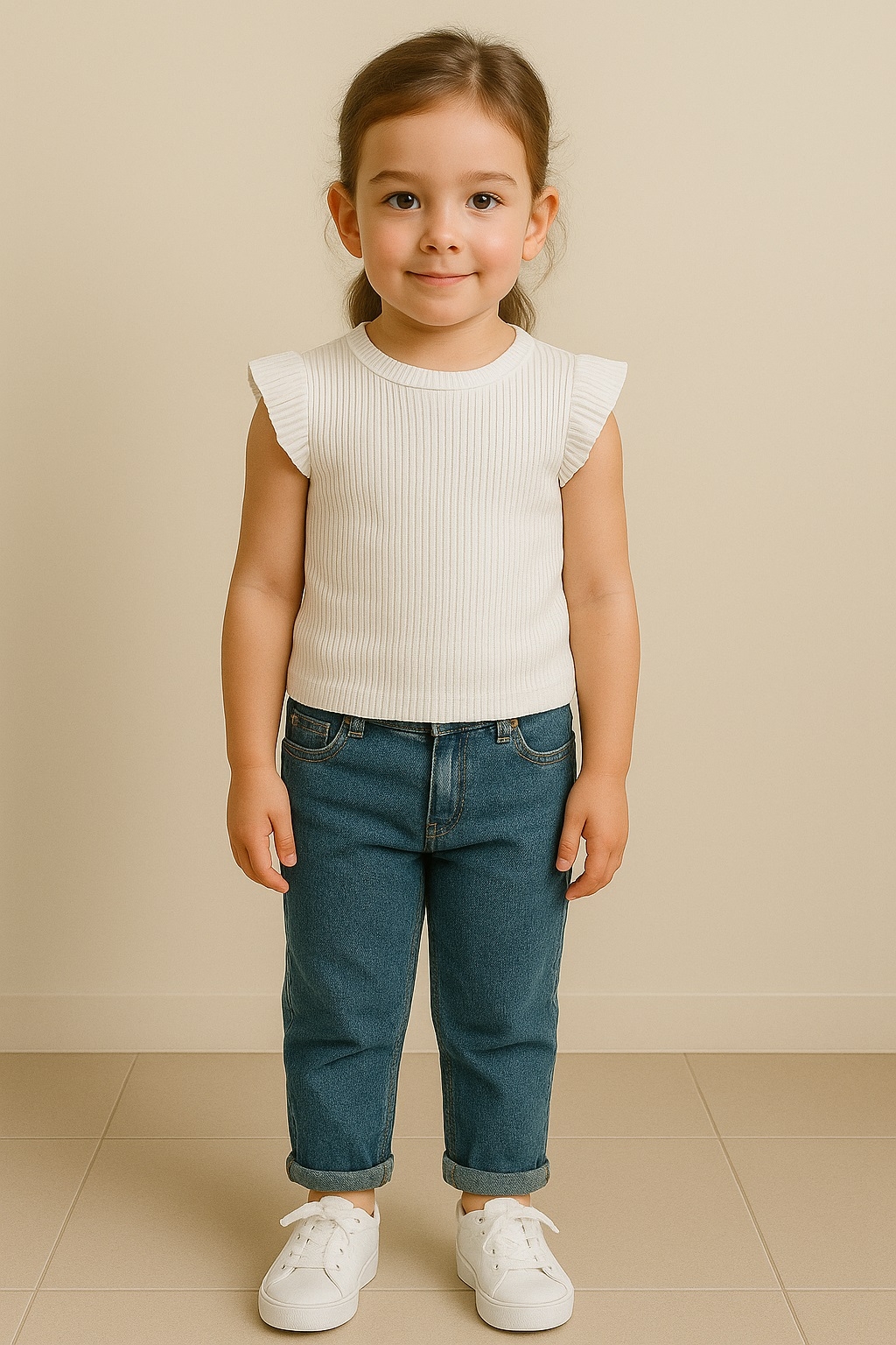 Children`s t -shirt for a girl, white