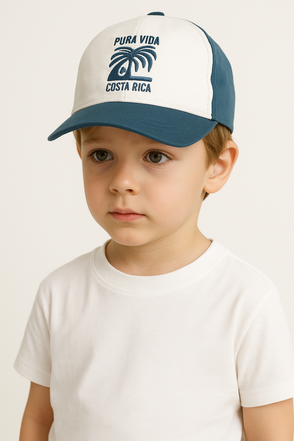 A baby hat for a boy, blue color
