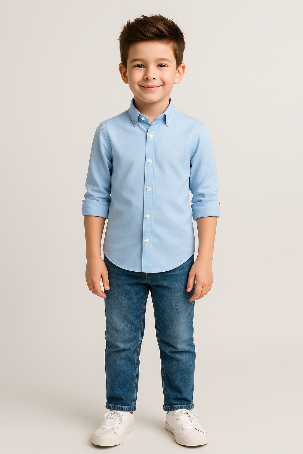 A baby shirt for a long sleeve boy, blue color