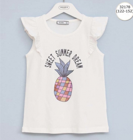 Tricou pentru copii pentru băiat, ecru de culoare