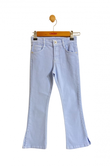 Pantaloni pentru bebeluși pentru o fată, culoare albastră
