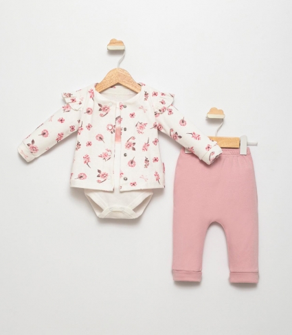 Children`s 3 -piece girl, pink color