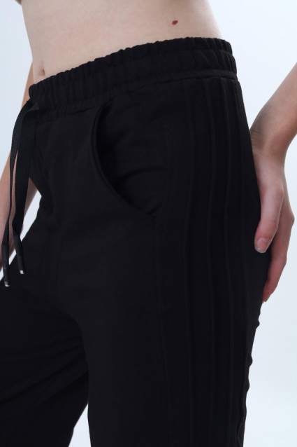 Pantaloni sport pentru copii pentru o fată, negru