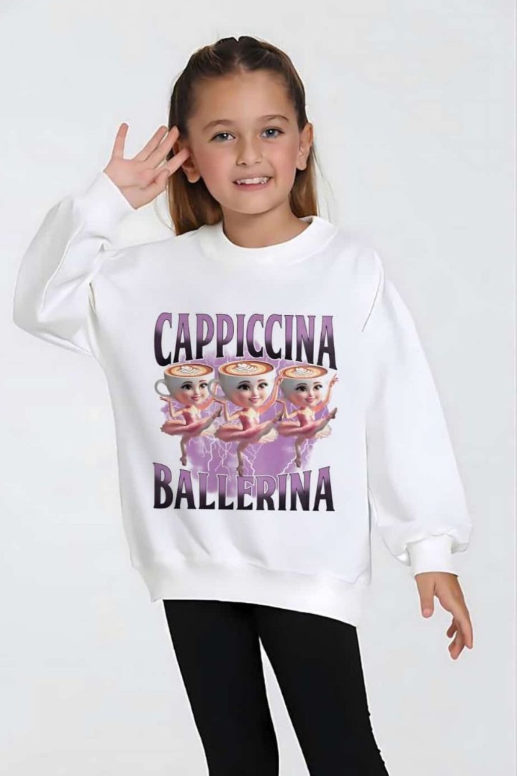 A baby blouse for a long -sleeved girl, color ecru
