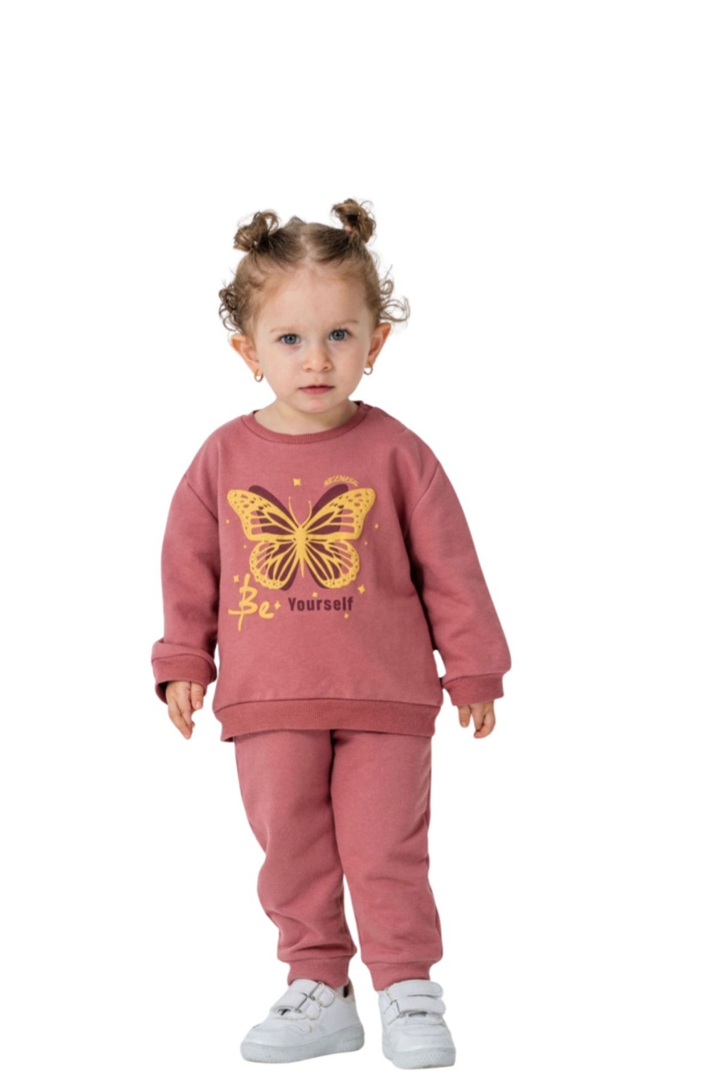 Children`s set for a girl with a long sleeve, color burgundy
