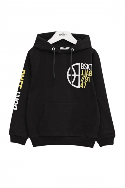 Children`s sweatshirt for boy, black
