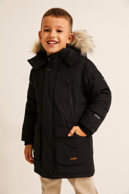 A baby winter jacket for boy, black