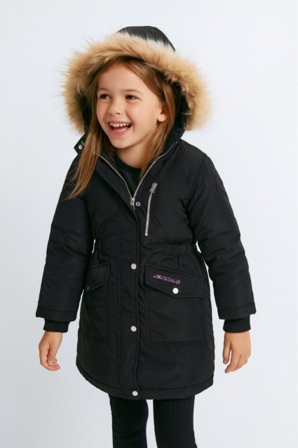 Baby jacket for girl, black