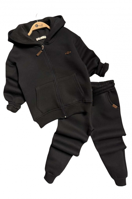 Children`s sports team for a boy with a long sleeve, black color