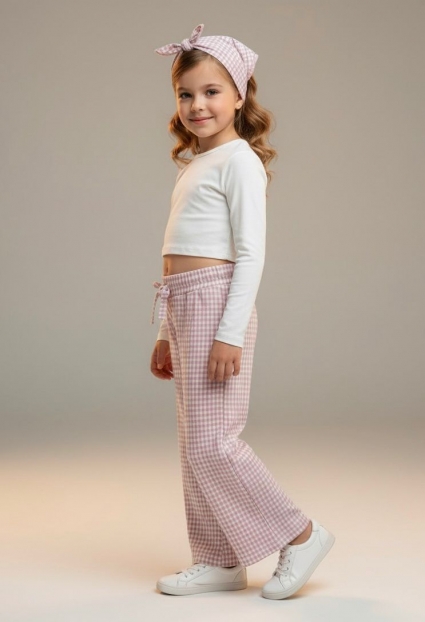 Children`s pants girl, pink color