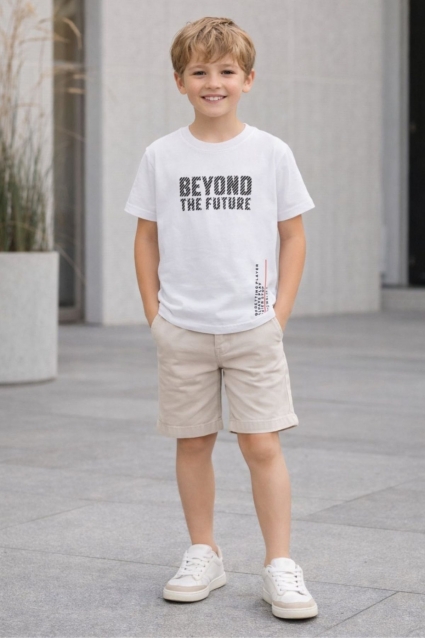 A baby t -shirt for a boy, white