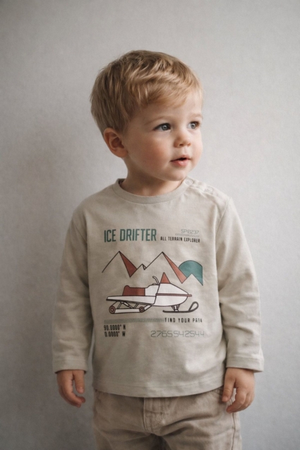 Bluza pentru copii pentru baietel cu maneci lungi, culoare verde