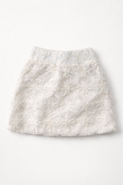 Children`s skirt, color ecru