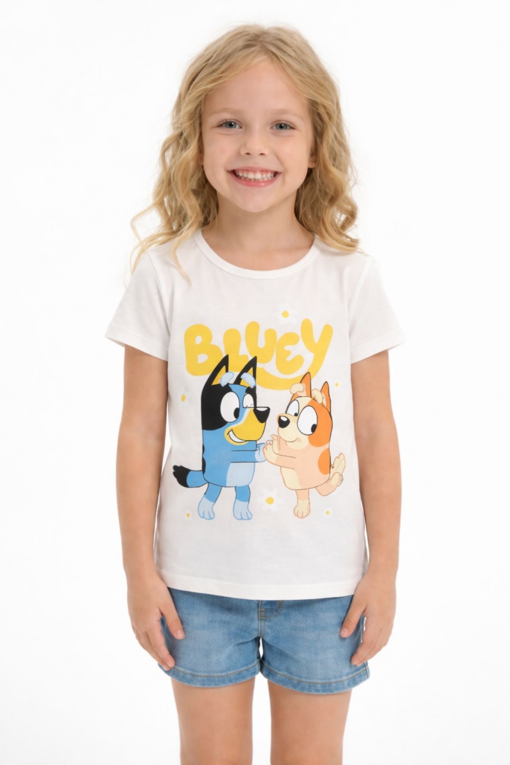 Tricou copii pentru fata, culoare ecru