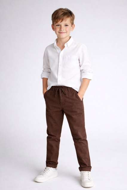 Children`s pants for boys, black color
