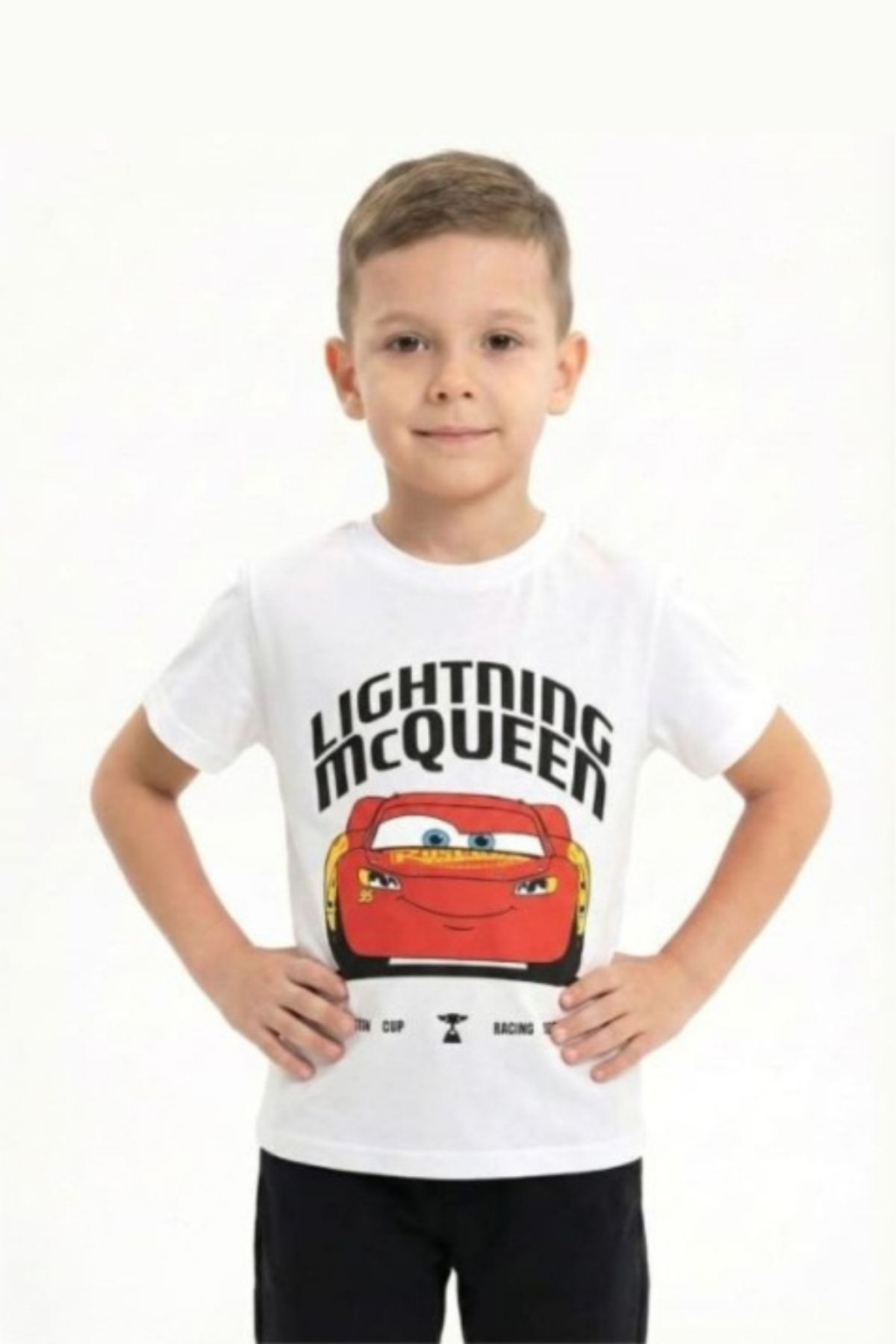 Children`s t-shirt for a boy, white color