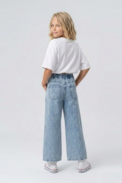 Children`s jeans for girls, light blue color