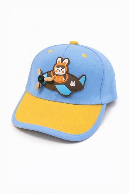 Children`s hat for a boy, beige color