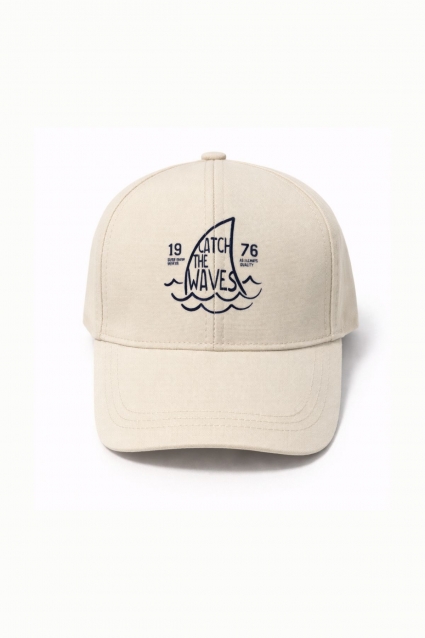Children`s hat for a boy, beige color