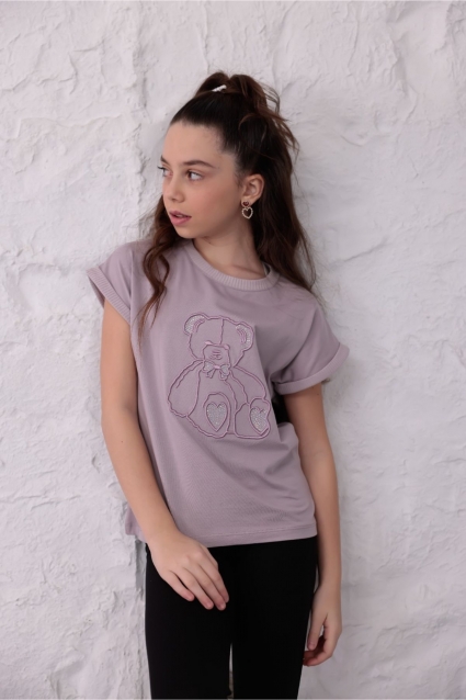 Children`s t-shirt for girls, purple color