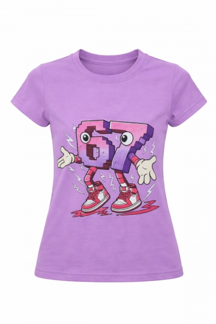 Children`s t-shirt for girls, purple color
