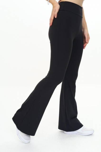 Pantaloni sport copii pentru fete, culoare neagra