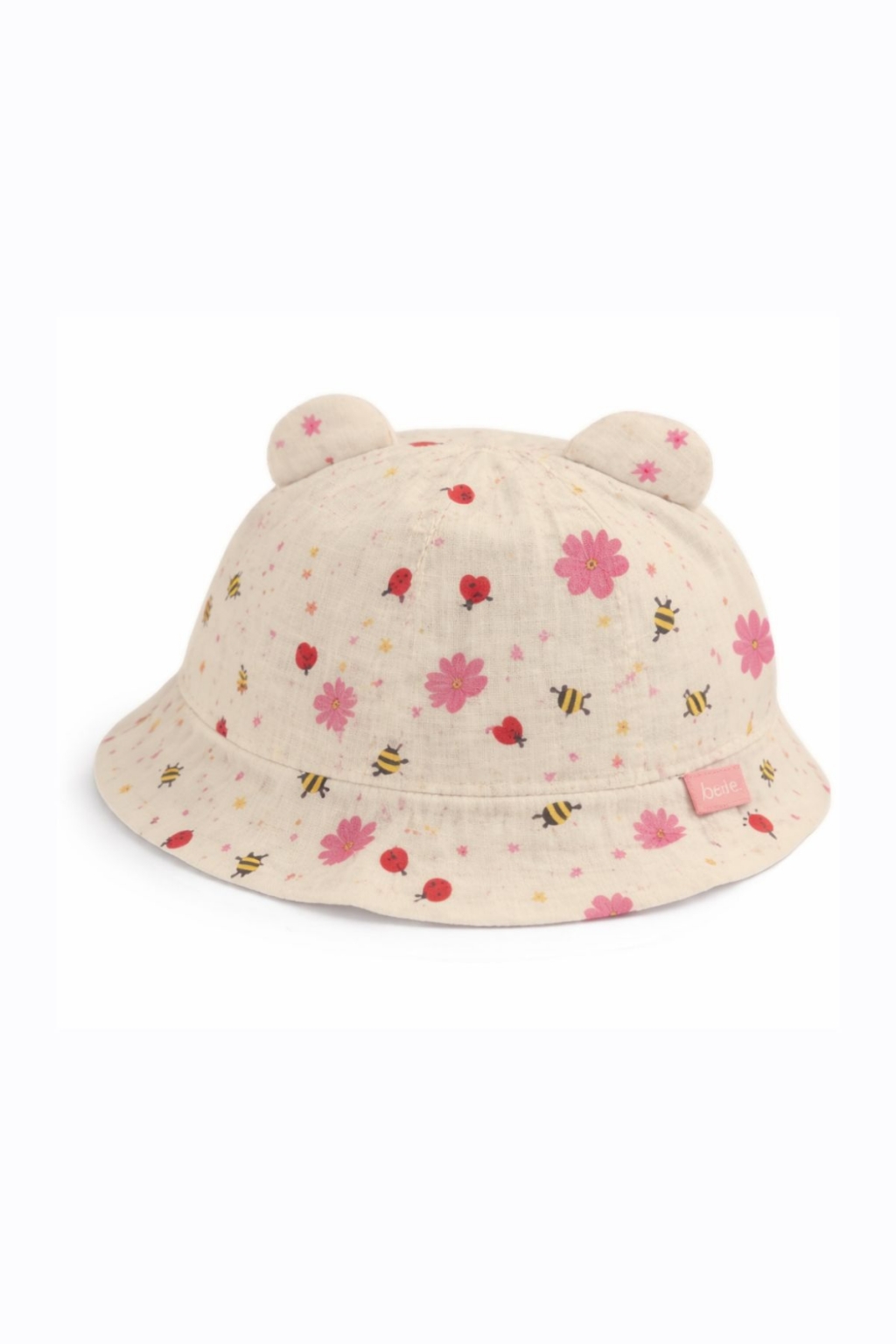Children`s hat for girl, ecru color