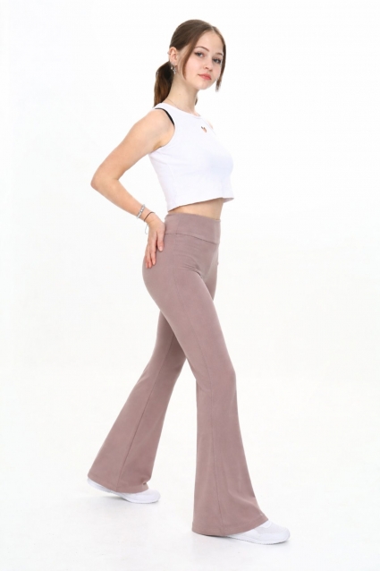 Children`s sports pants for girls, purple color